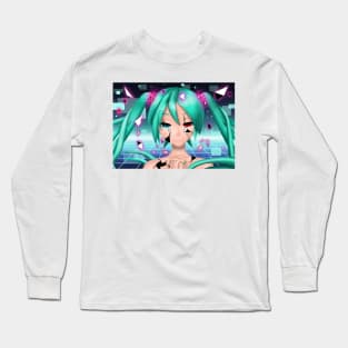 Depression and Loss of Self (Miku) Long Sleeve T-Shirt